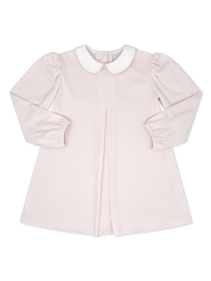 Pink Ministripe Collared Dress