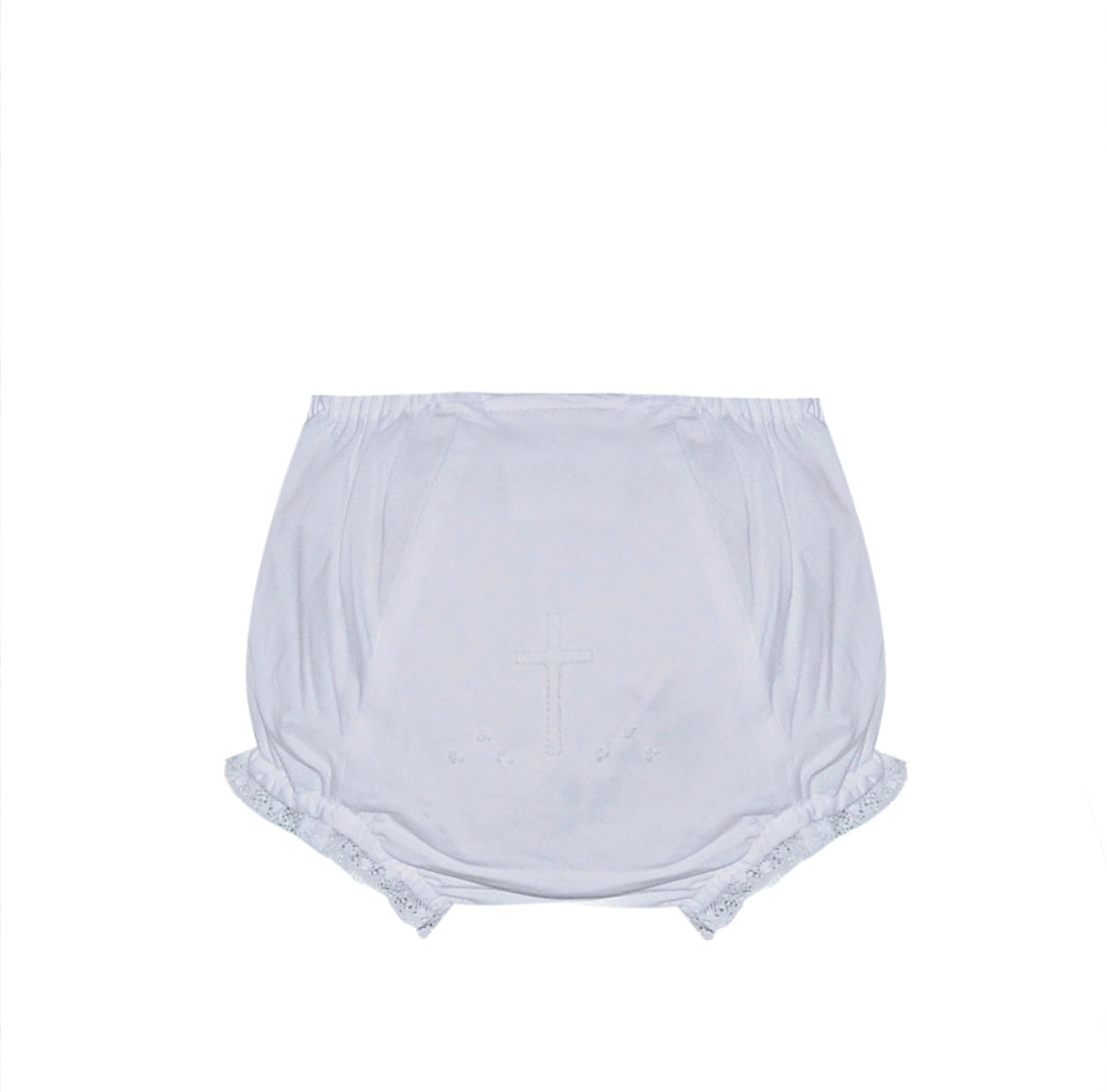 White Cross Embroidered Diaper Cover