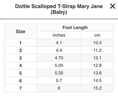 Latte Dottie Scalloped T-Strap Mary Jane