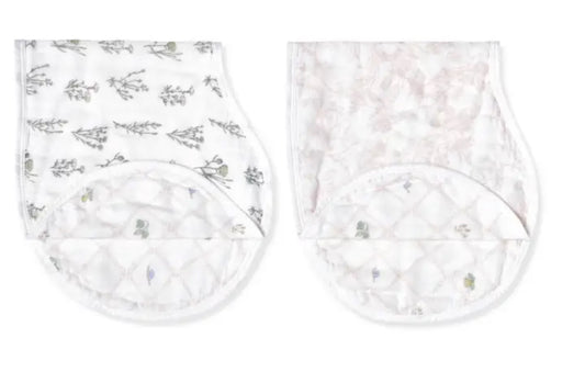 French Floral Burpy Bib 2-Pack