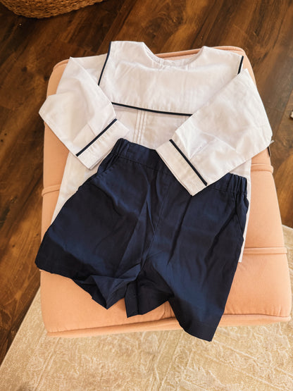 Navy Short Set