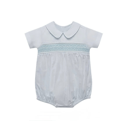 Baby Blues Collared Smocked Bubble