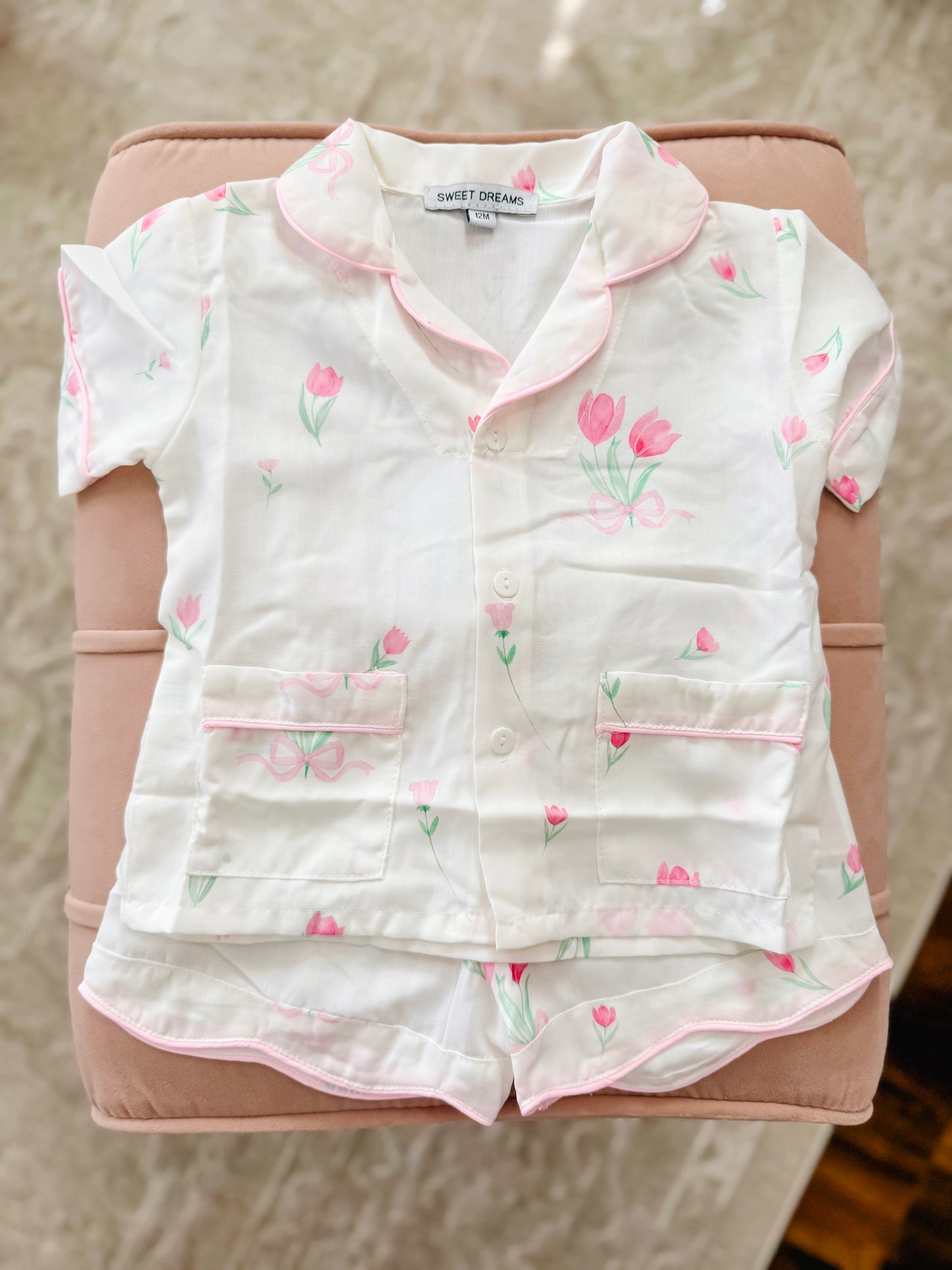 Tulip Scallop Pajama Set