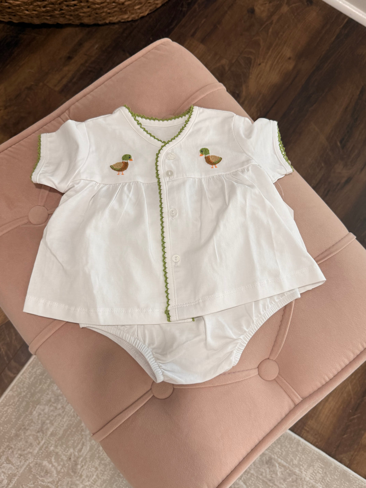 Ducks Embroidered Diaper Set