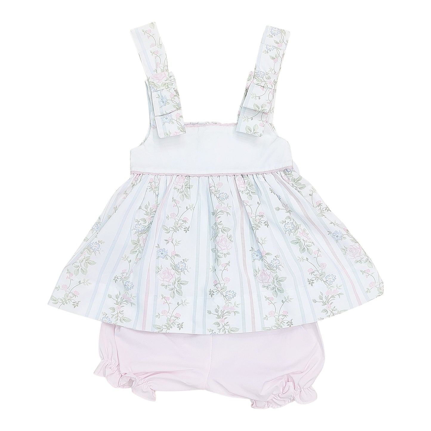 Floral Stripe Bloomer Set