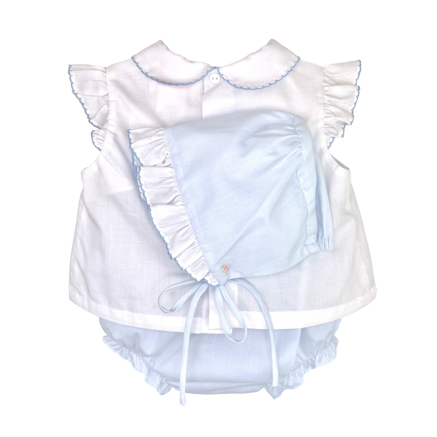 Sailboat Diaper Set with Bonnet