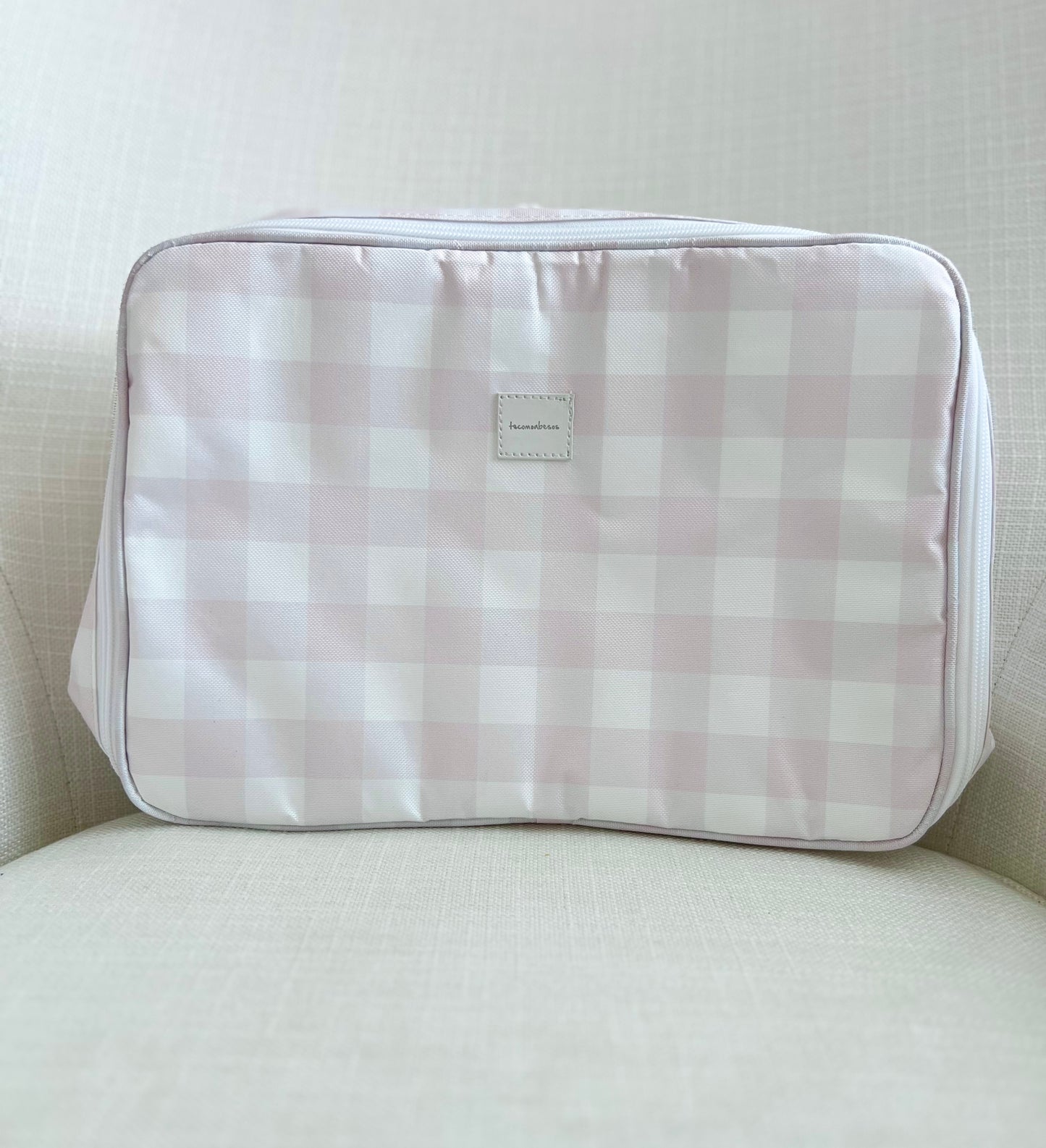 Pink Gingham Suitcase