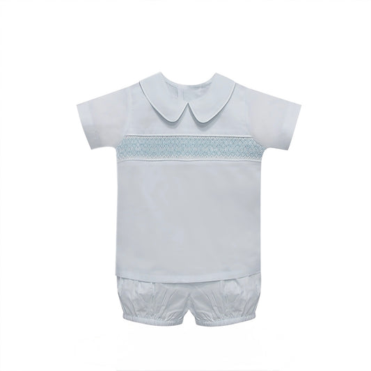 Baby Blues Collared Smocked Shortset