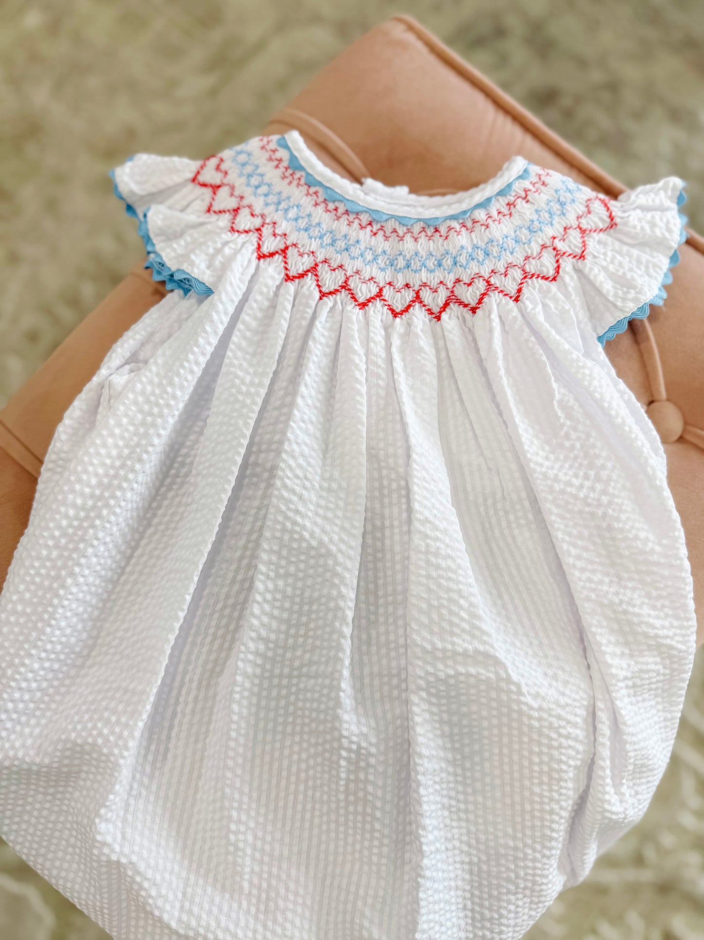 Red, White, & Blue Angel Sleeve Dress