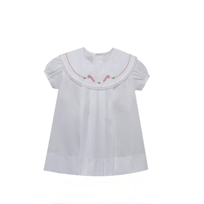 Candy Cane Embroidered Dress