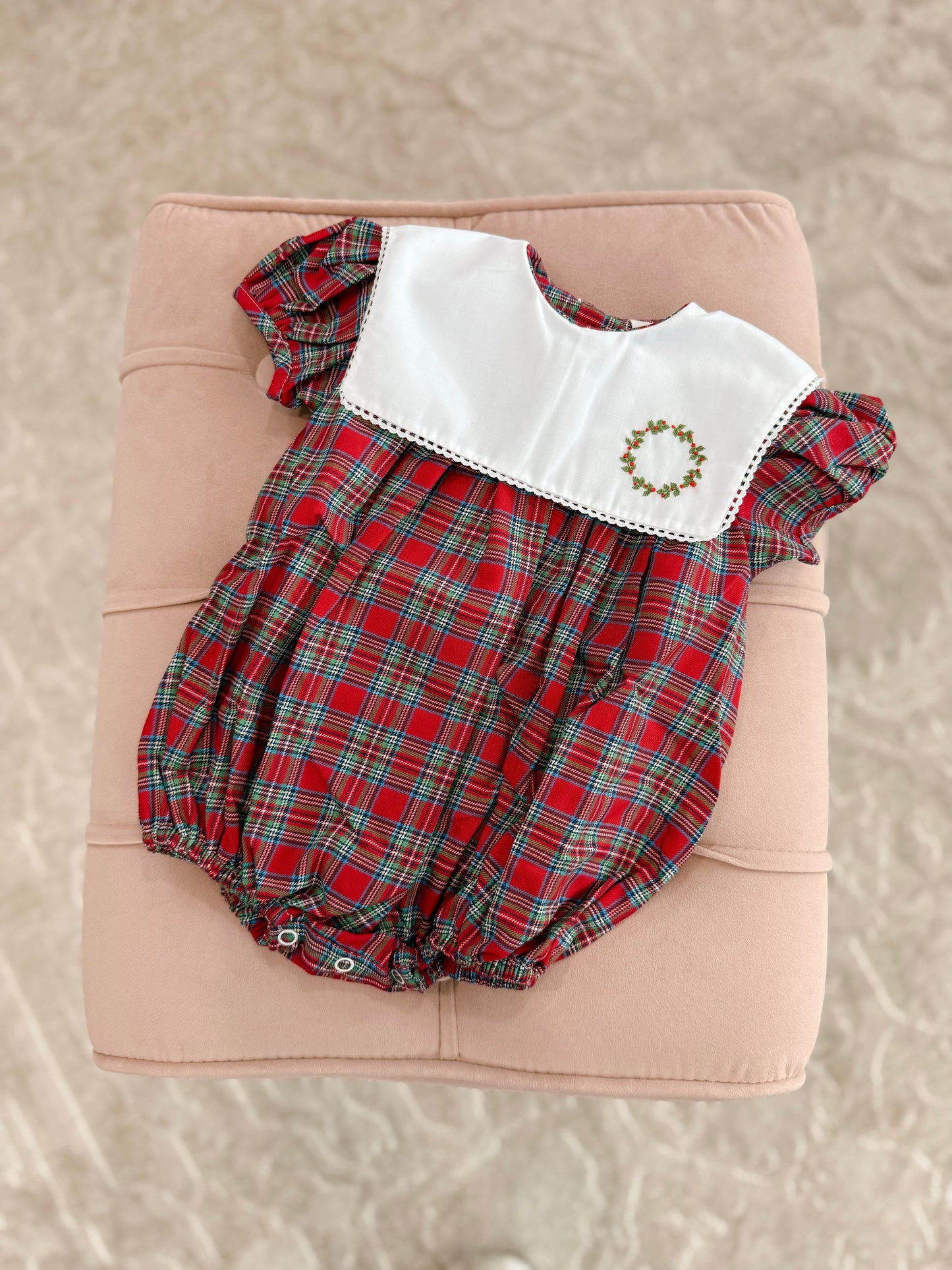 Christmas Plaid Wreath Bubble