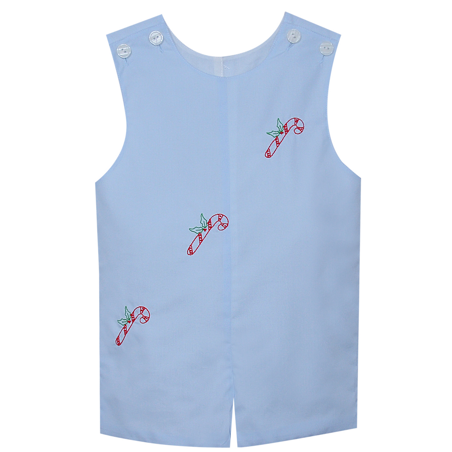 Candy Cane Embroidered Shortall