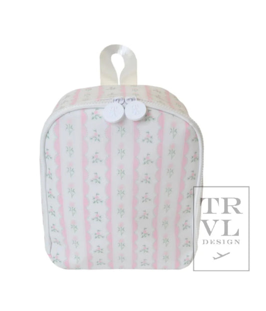 Pink Ribbon Floral Lunch Bag