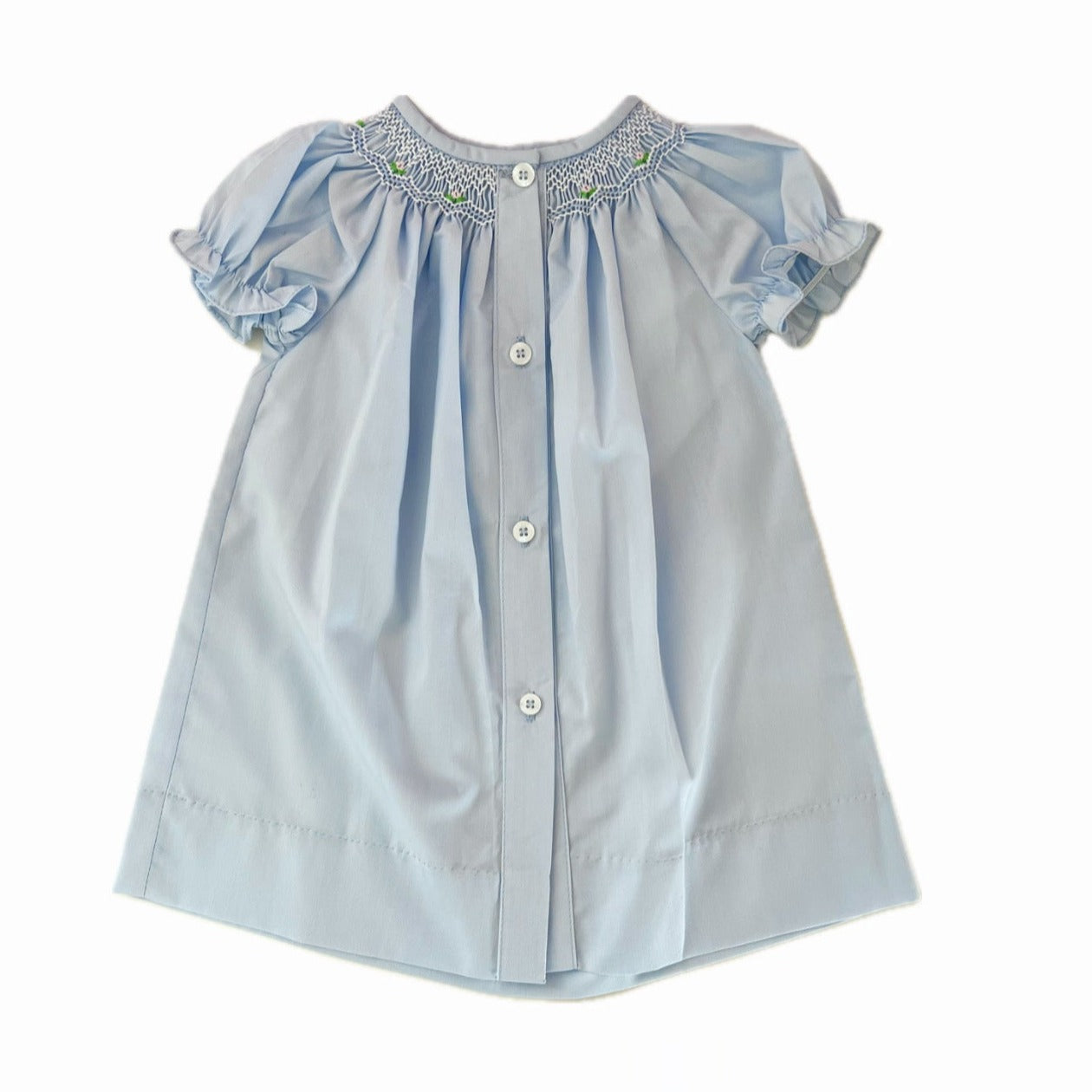 Light Blue Button Up Bishop Daygown