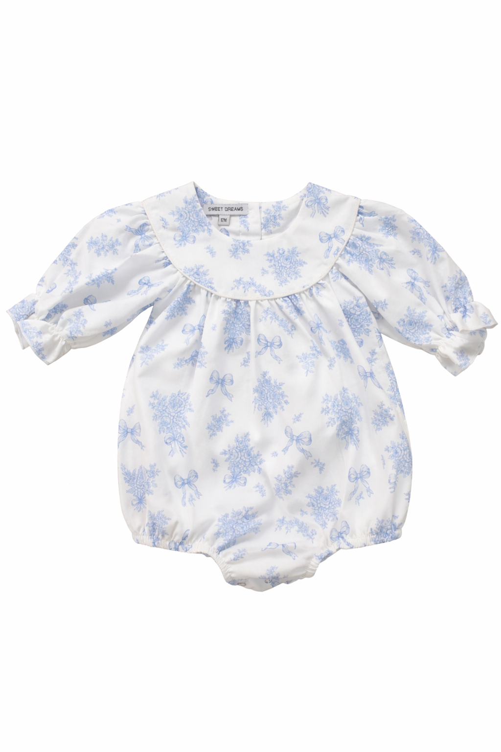 Blue Floral & Bows Toile Bubble