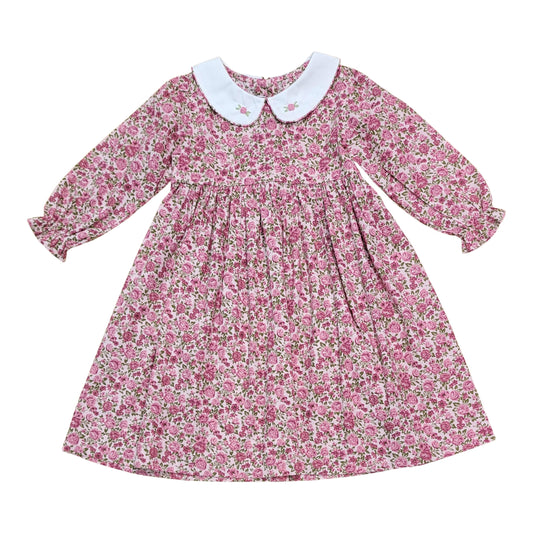 Pink Floral Print Dress