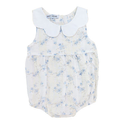 Cream Lace Floral Bubble with Scallop Collar