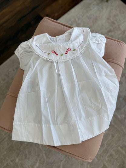 Candy Cane Embroidered Dress
