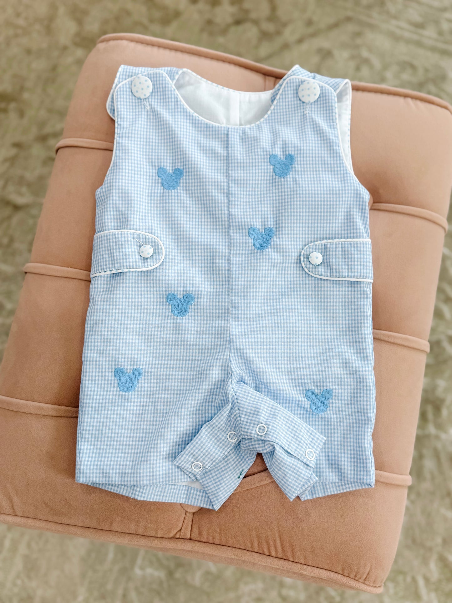 Mouse Ear Embroidered Shortall
