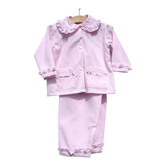 Pink Ruffle Pajama Pant Set