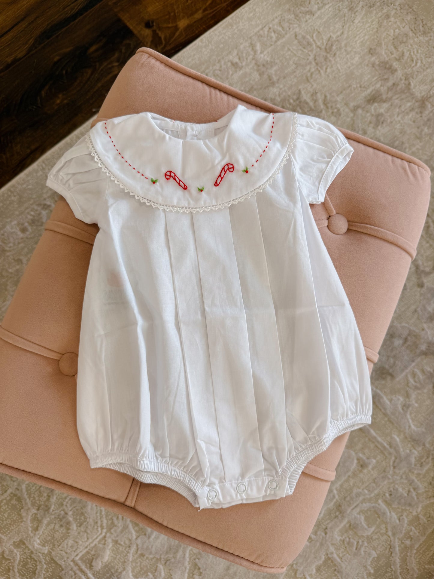 Candy Cane Embroidered Bubble