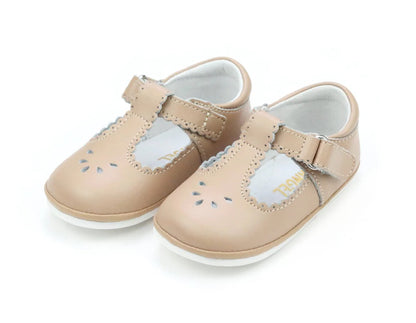 Latte Dottie Scalloped T-Strap Mary Jane