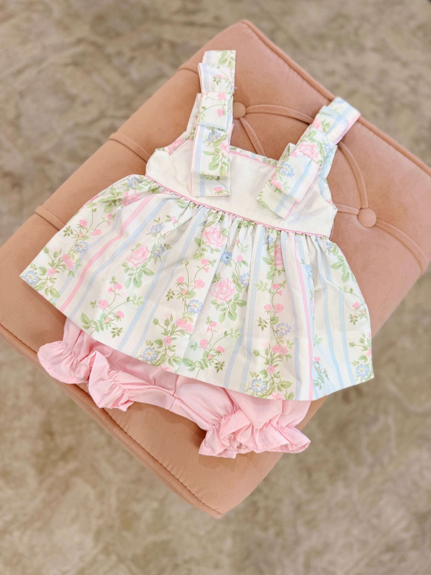 Floral Stripe Bloomer Set