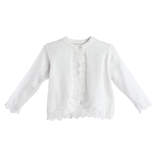 White Scallop Cardigan