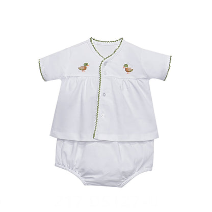 Ducks Embroidered Diaper Set