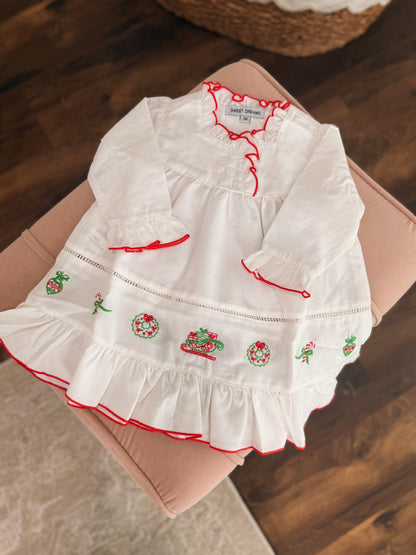 The Night Before Christmas Embroidered Nightgown
