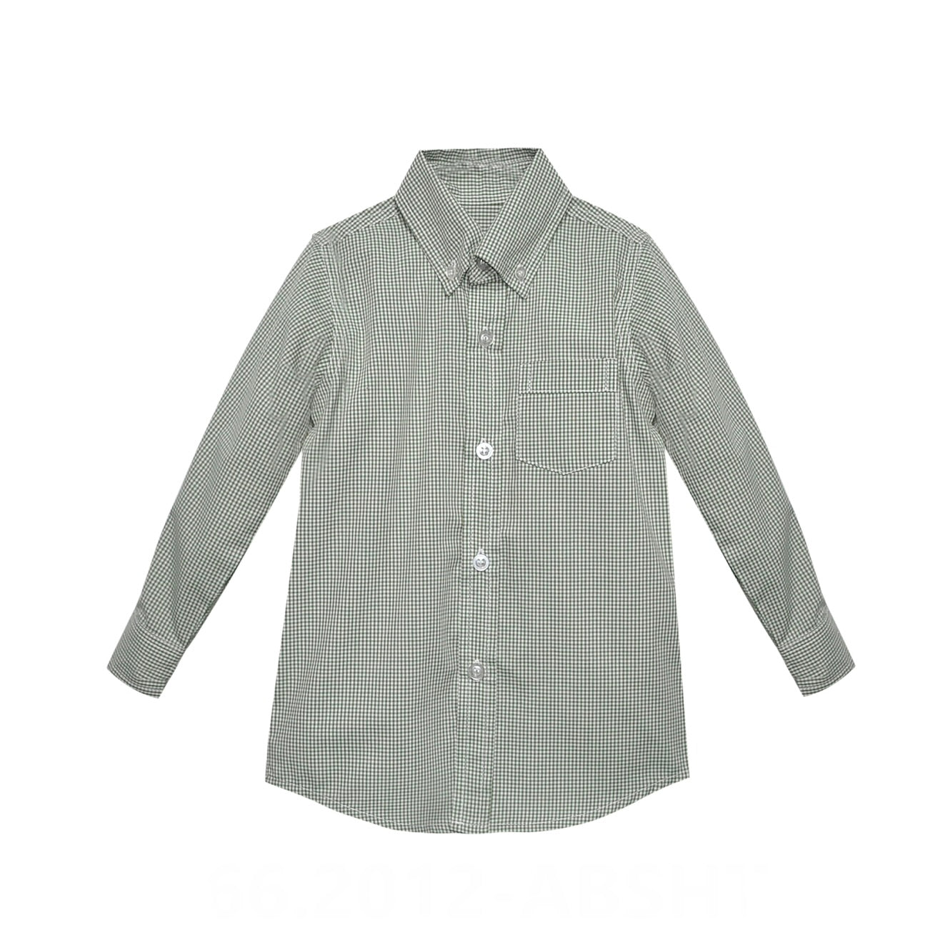 Garden Green Collared Button Up Long-Sleeve Shirt