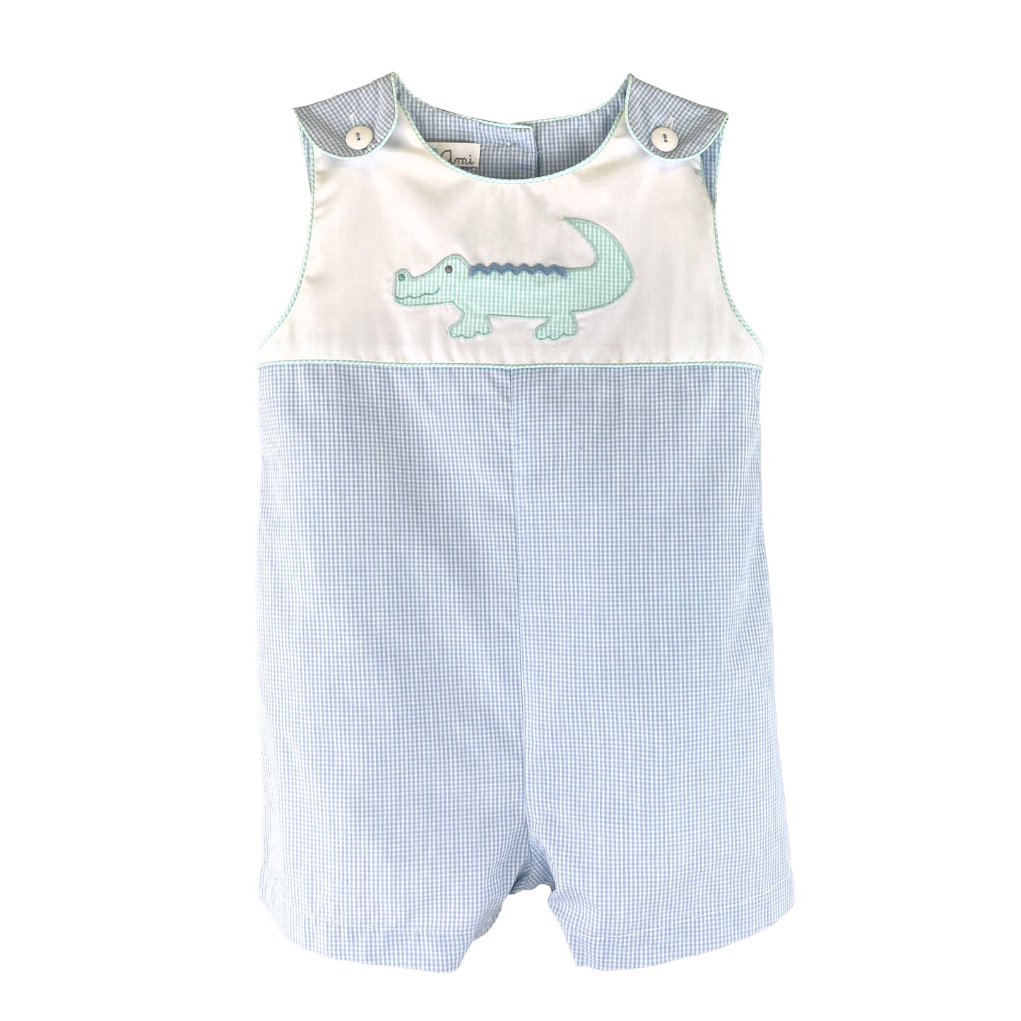 Blue Alligator Romper