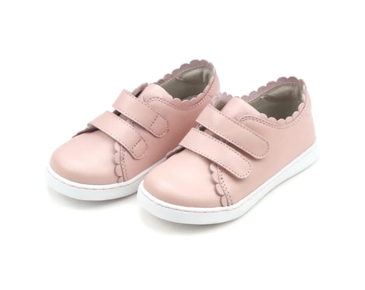 Pink Caroline Scalloped Velcro Sneaker