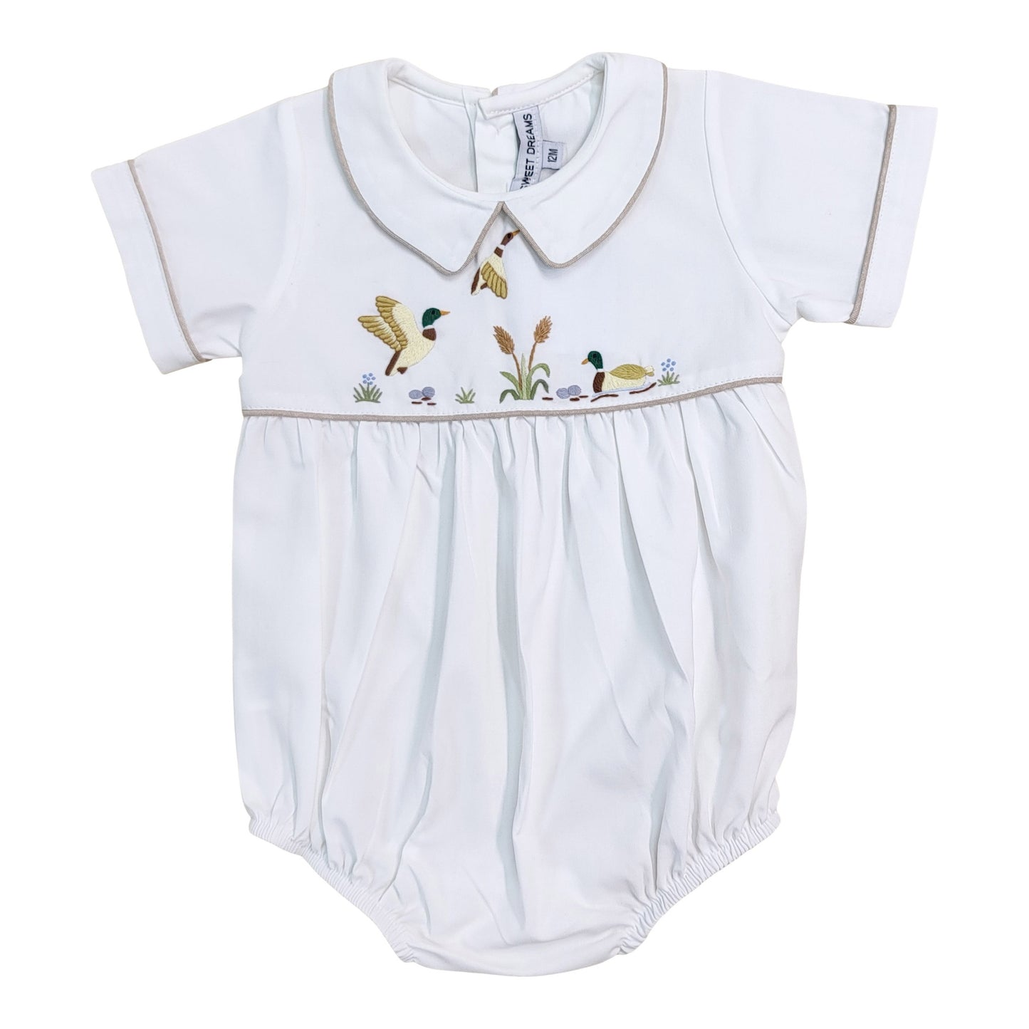 Flying Mallard Embroidered Boy Bubble