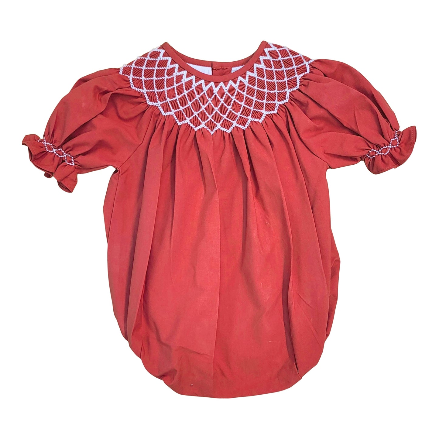 Red Pearl Beaded Smocked Bubble