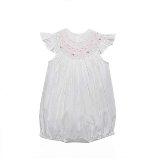White Bishop Bubble with Roses & Ruffles