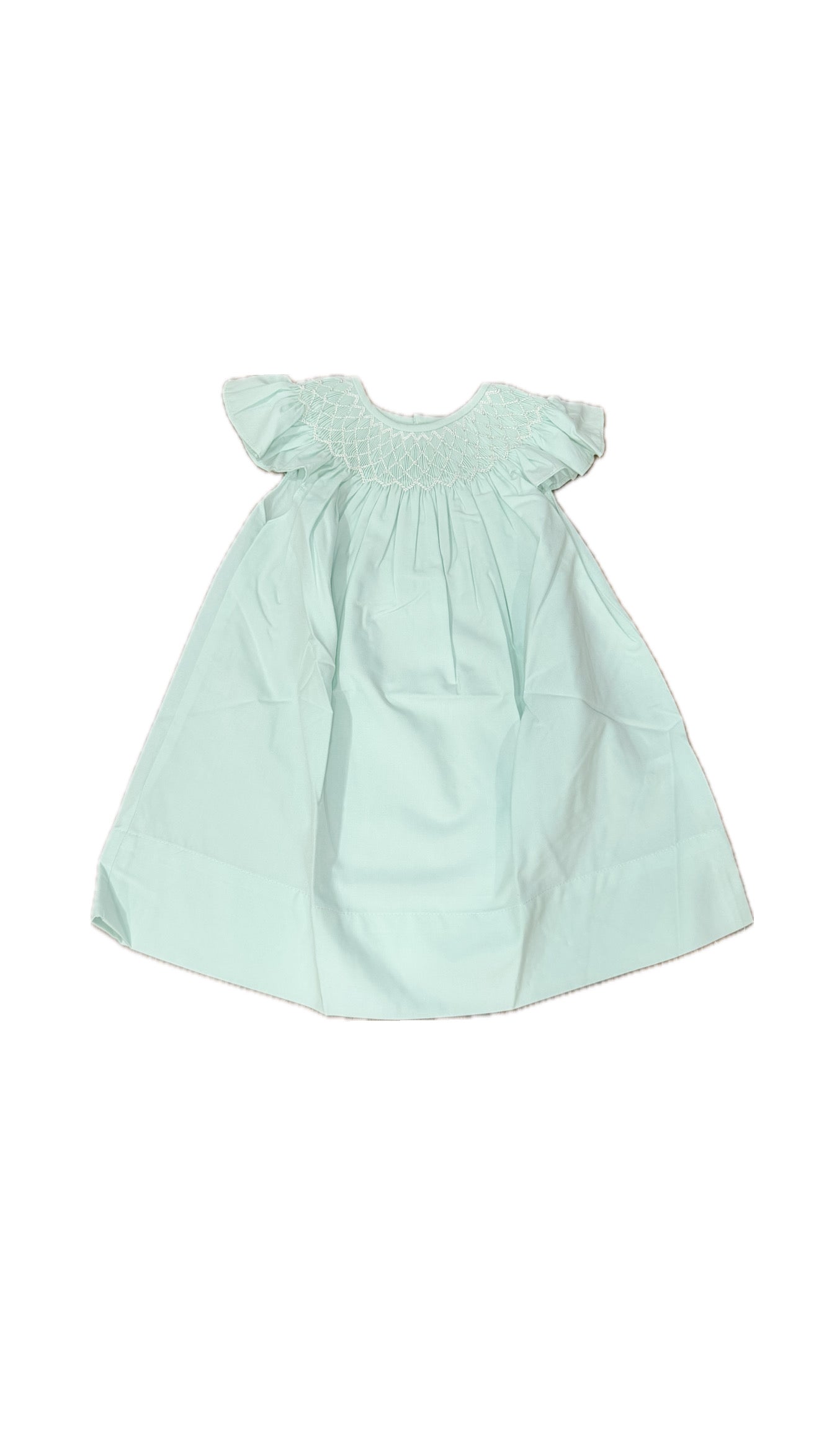 Mint Pearl Beaded Smocked Dress