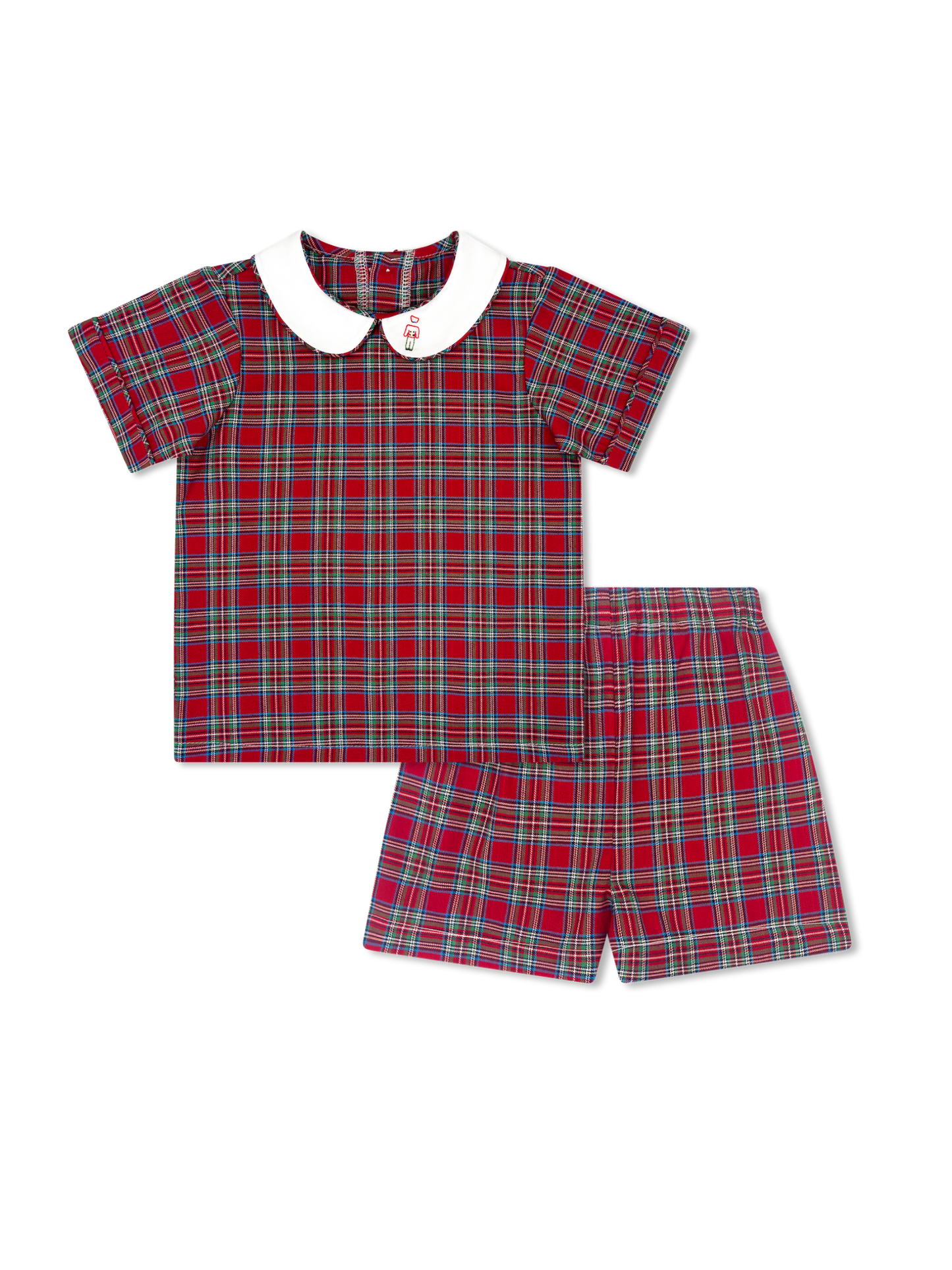 Christmas Plaid Nutcracker Shortset