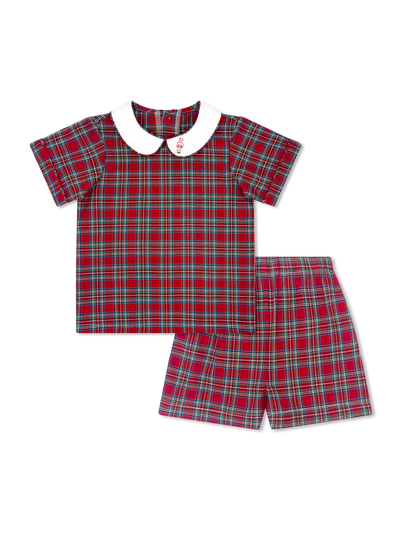 Christmas Plaid Nutcracker Shortset