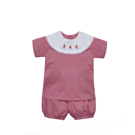 Toy Solider Embroidered Short Set