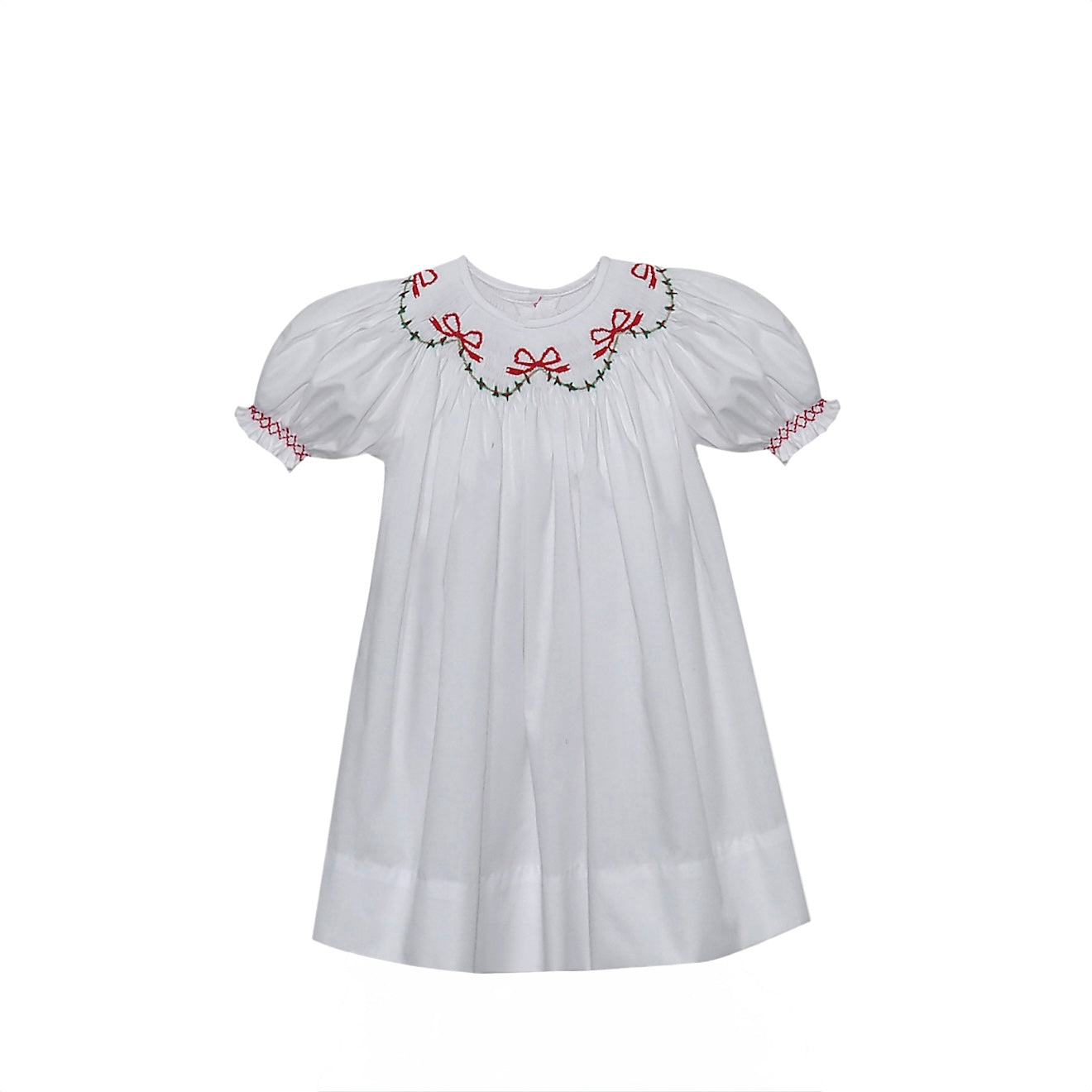 White Bishop Christmas Ribbon Dress