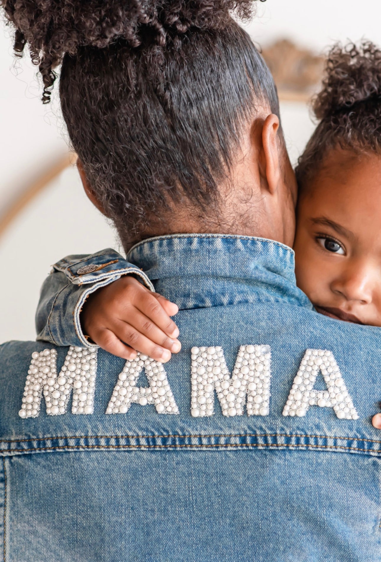 Mama Pearl Beaded Denim Jacket