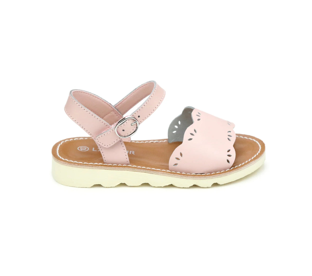 Pink Scalloped Sandal