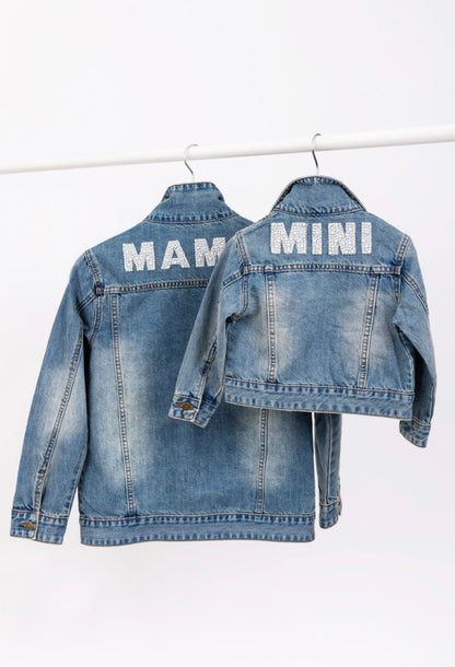 Mama Pearl Beaded Denim Jacket