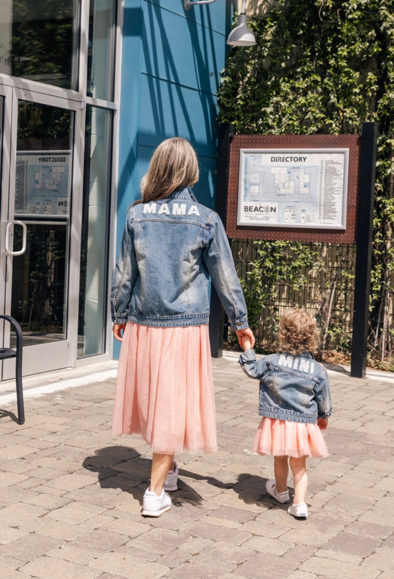 Mini Pearl Beaded Denim Jacket