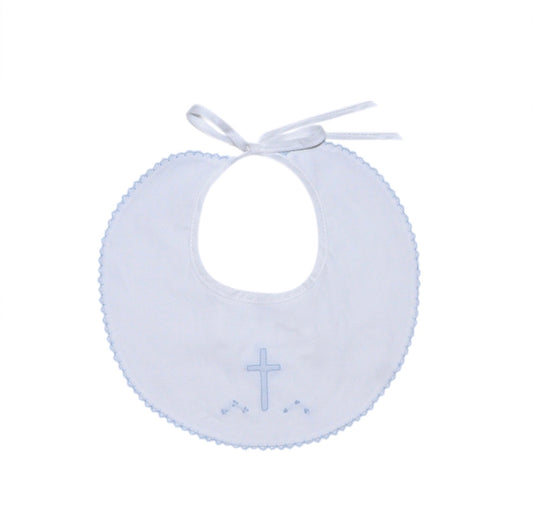 Blue Cross Embroidered Bib