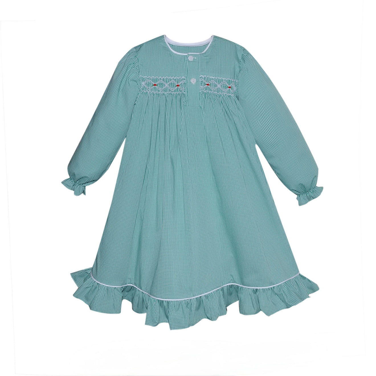 Emerald Green Gingham Nightgown