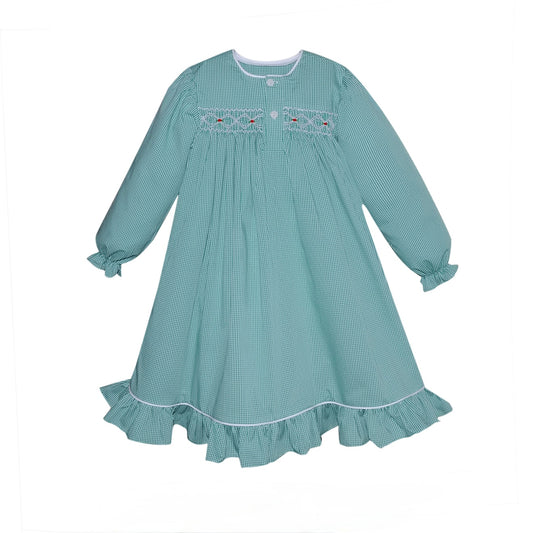 Emerald Green Gingham Nightgown