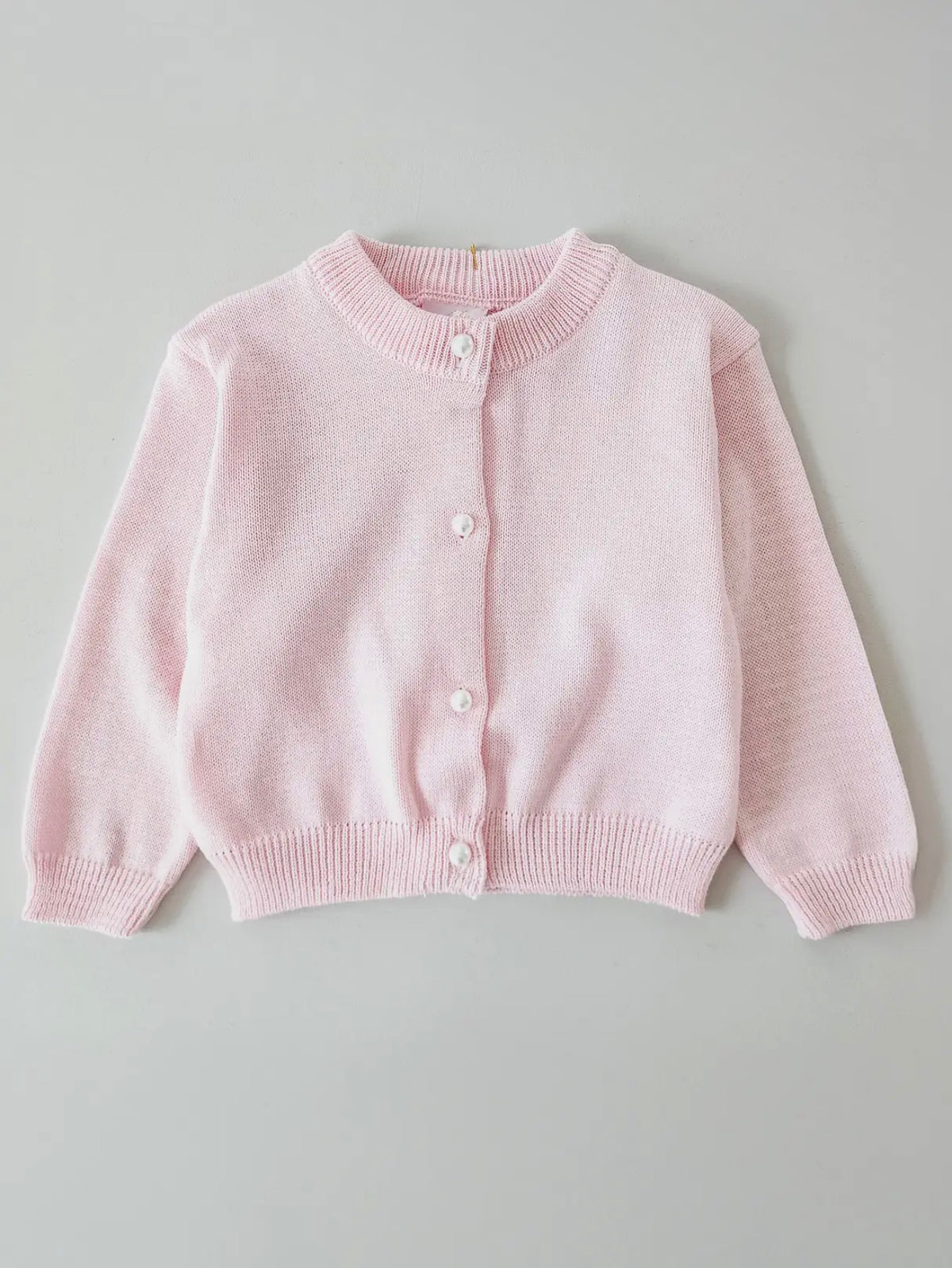 Pink Pearl Button Cardigan