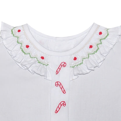 Ruffle Candy Cane Diaper Set